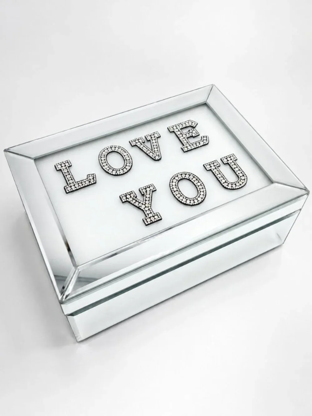 Mirrored “LOVE YOU” Jewelry Box